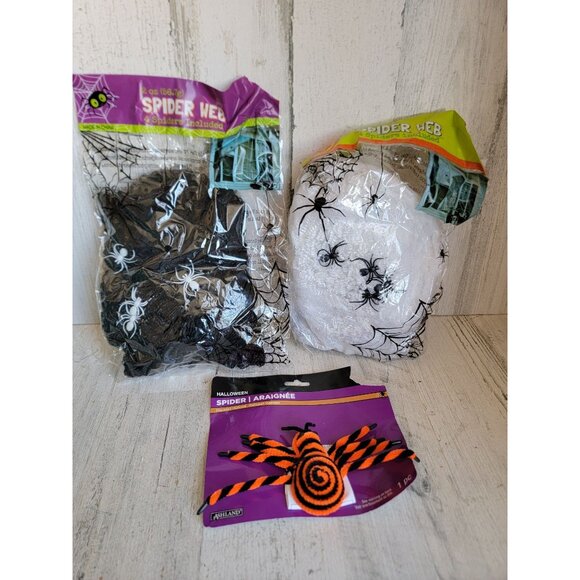 Spider web Halloween accessories set Unique home decor figure - Picture 1 of 8